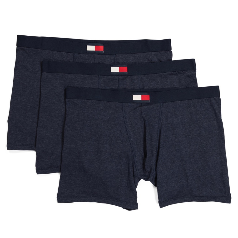 Tommy Hilfiger Heritage Comfort Boxers Briefs 3-Pack Navy Size Large 36-38 NWT